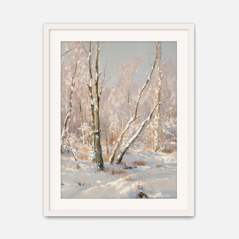 Bright Winter Forest Painting - Sage and Rose Prints
