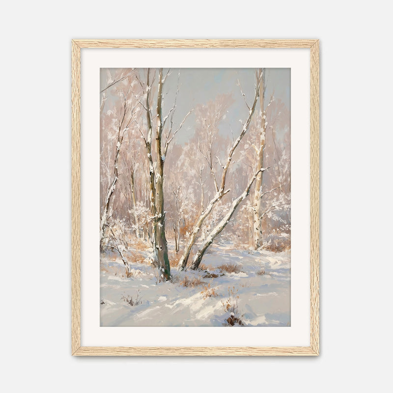 Bright Winter Forest Painting - Sage and Rose Prints