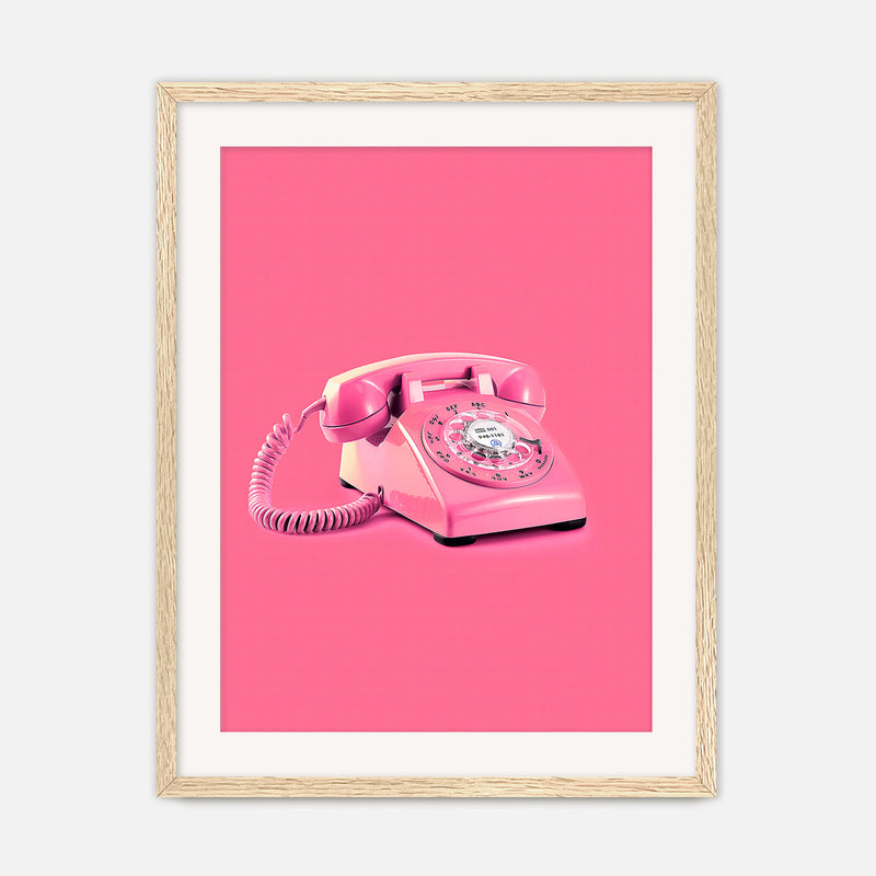 Retro Pink Telephone No1 - Sage and Rose Prints