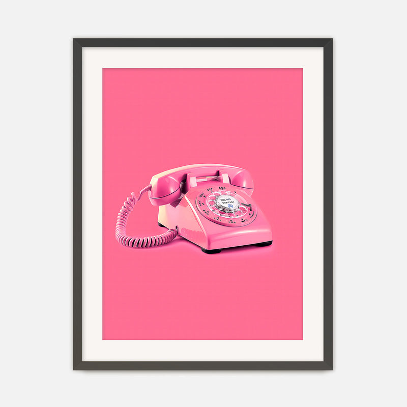 Retro Pink Telephone No1 - Sage and Rose Prints