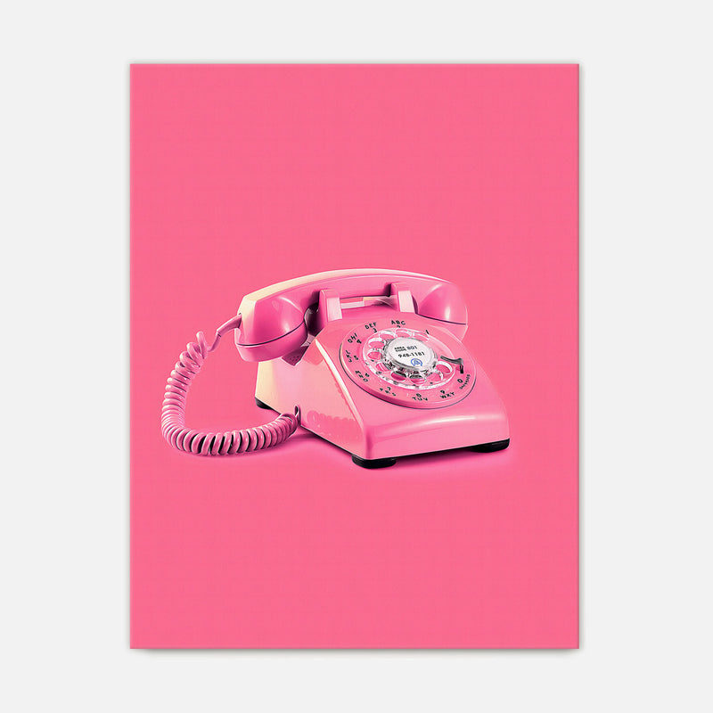 Retro Pink Telephone No1 - Sage and Rose Prints