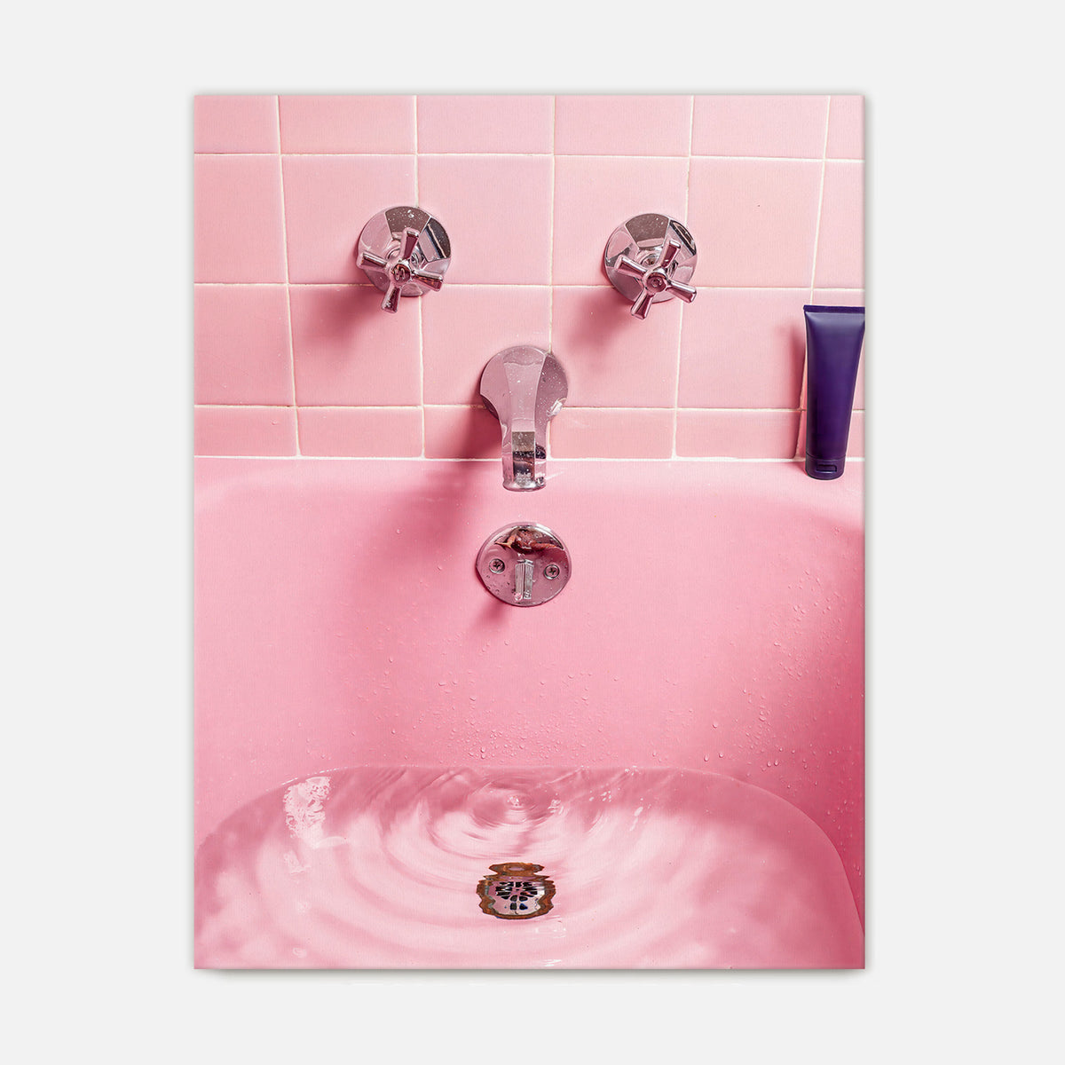 Retro Pink Bathtub Photo - Sage and Rose Prints