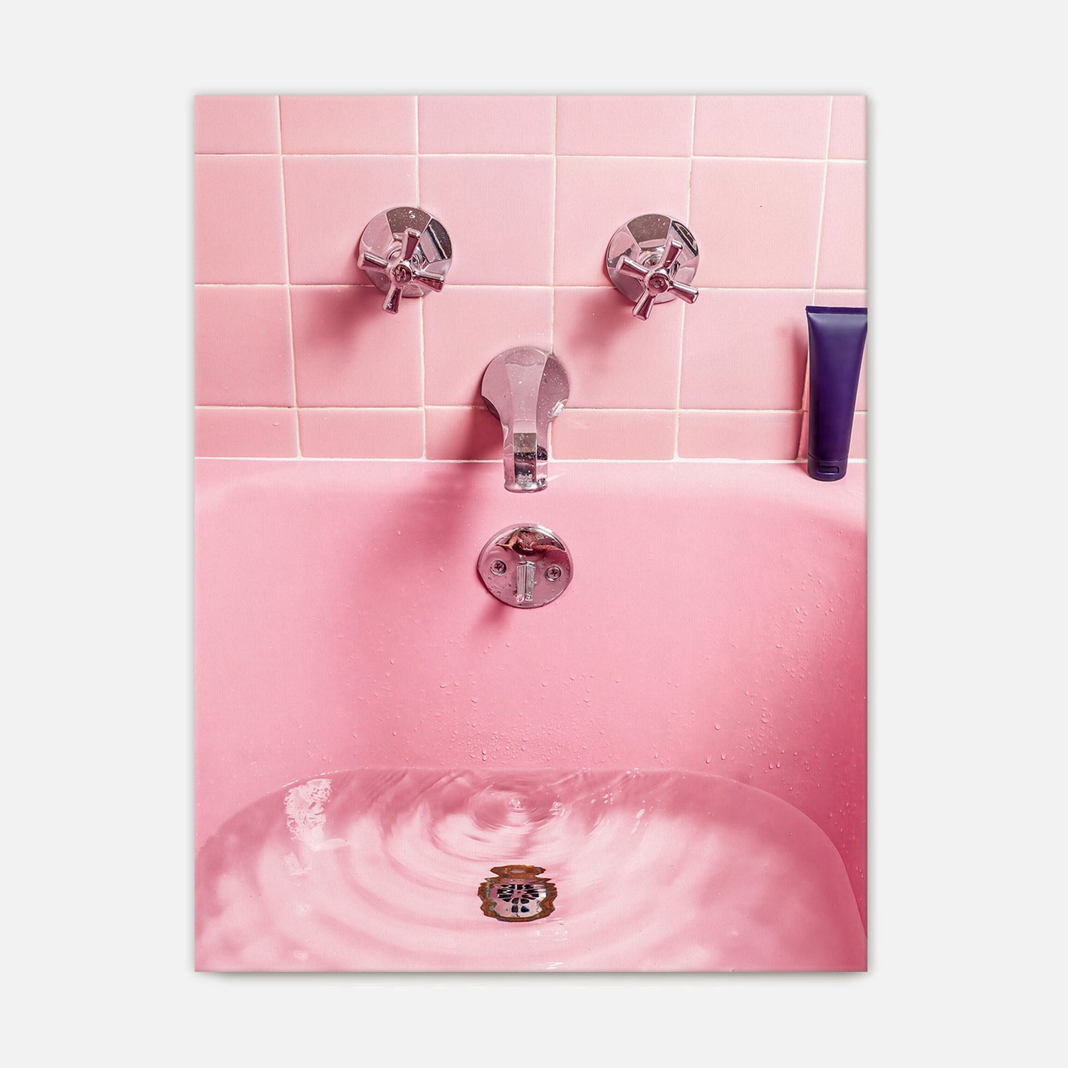 Retro Pink Bathtub Photo - Sage and Rose Prints