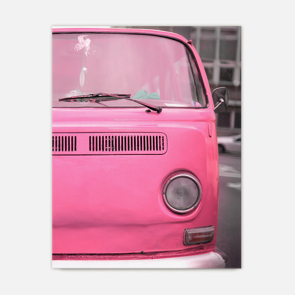 Pink Retro VW Van Photo No1 - Sage and Rose Prints