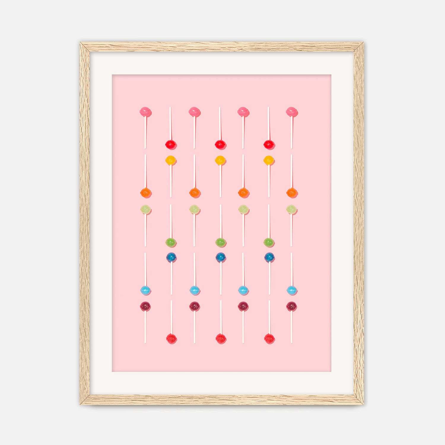 Blush Pink Lollipop Pattern Photo No1 - Sage and Rose Prints