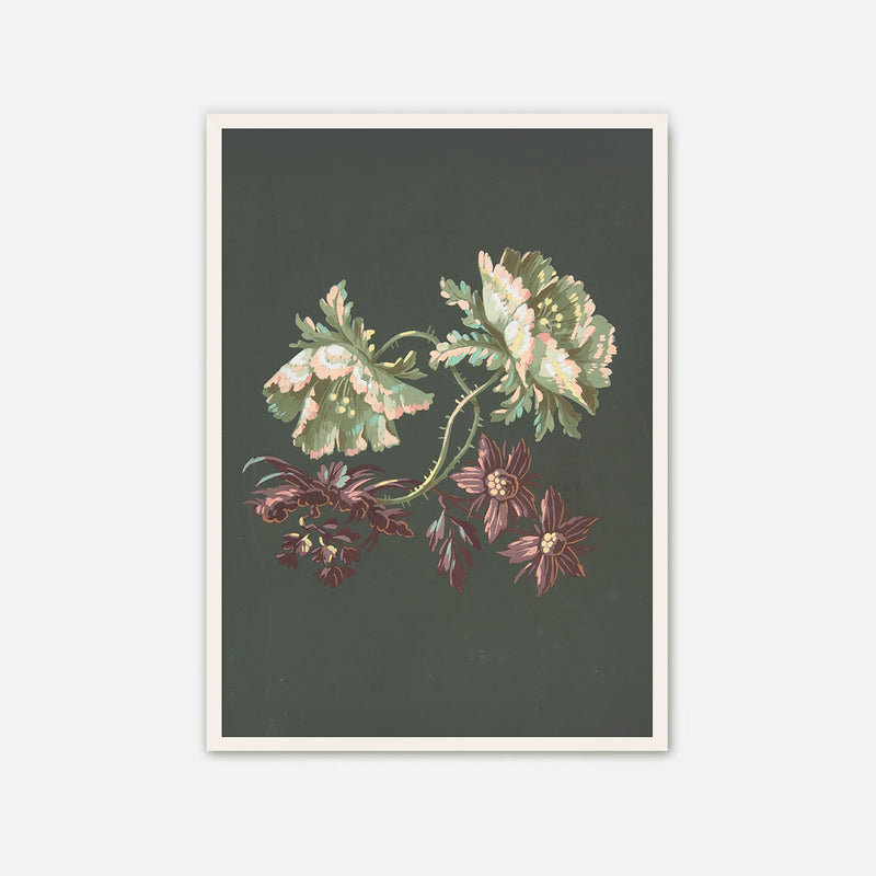 Green Floral Botanical Print No1 - Sage and Rose Prints