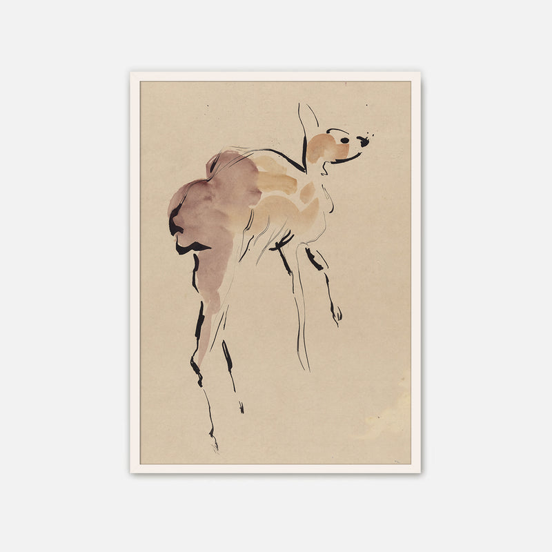 Young Deer Painted by Rik Wouters - Sage and Rose Prints