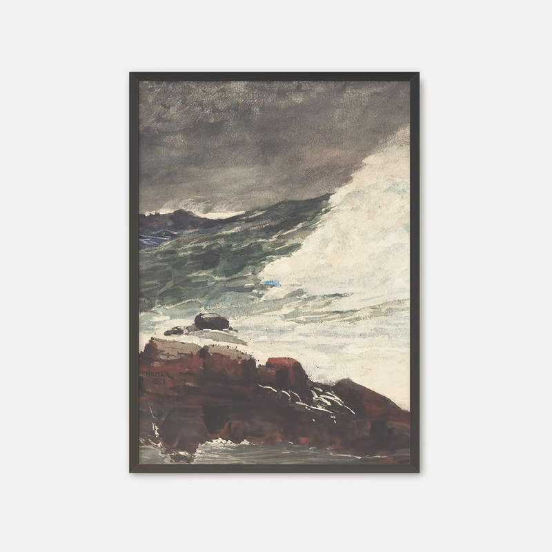 Moody Ocean in Shades of Pewter No1 - Sage and Rose Prints