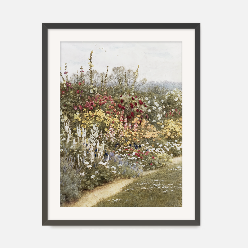 Impressionist Field of Flowers No1 - Sage and Rose Prints