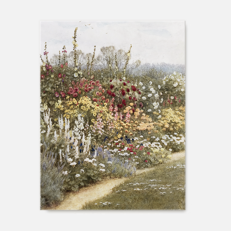 Impressionist Field of Flowers No1 - Sage and Rose Prints