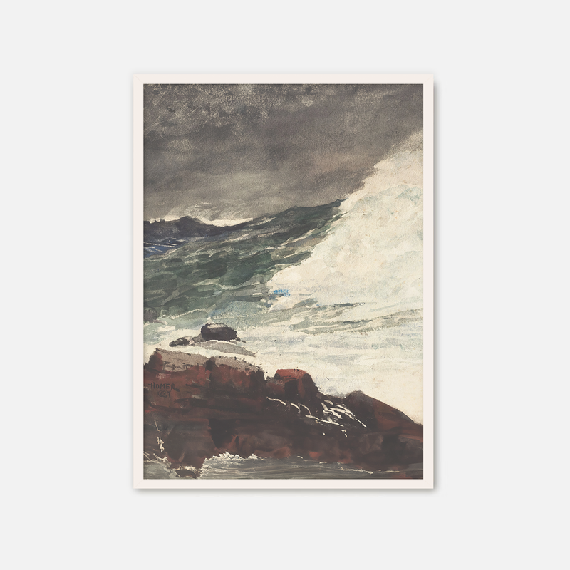 Moody Ocean in Shades of Pewter No1 - Sage and Rose Prints