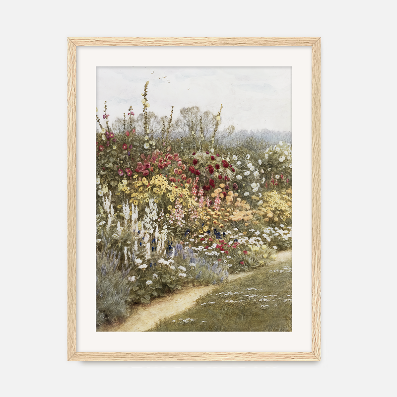Impressionist Field of Flowers No1 - Sage and Rose Prints