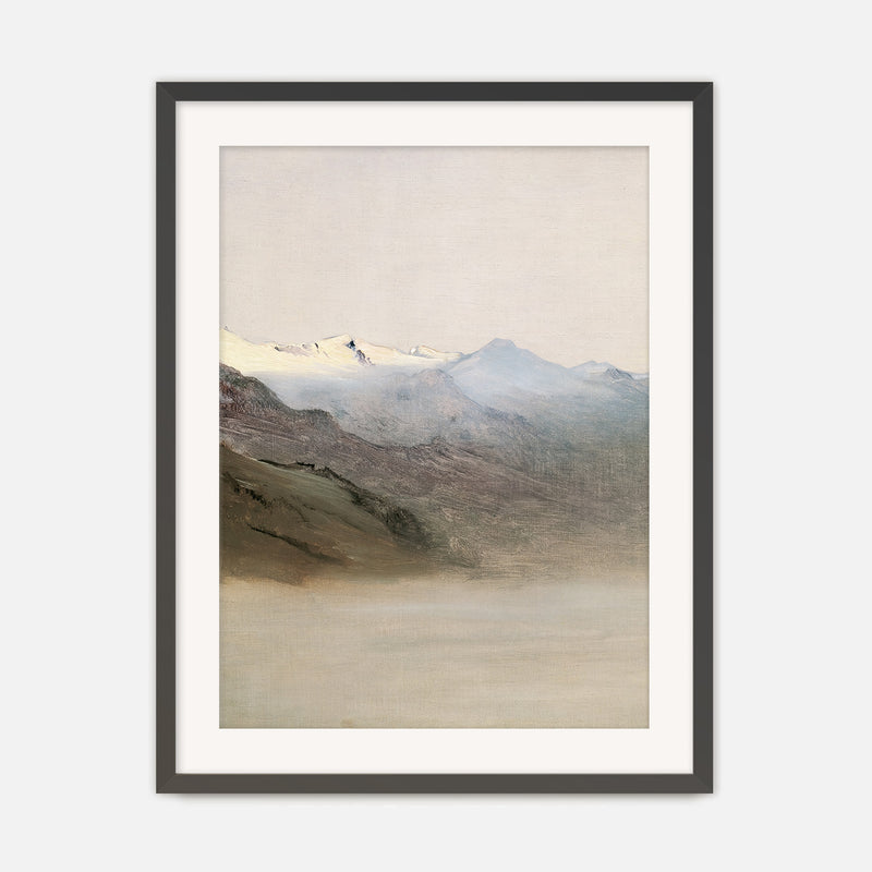 Muted Mountain Painting No1 - Sage and Rose Prints