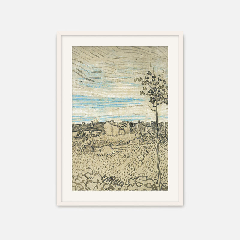 Wheat Field Painted by Vincent Van Gough - Sage and Rose Prints