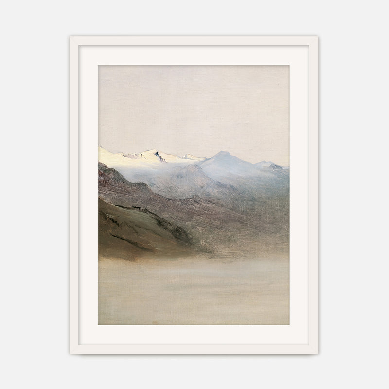 Muted Mountain Painting No1 - Sage and Rose Prints