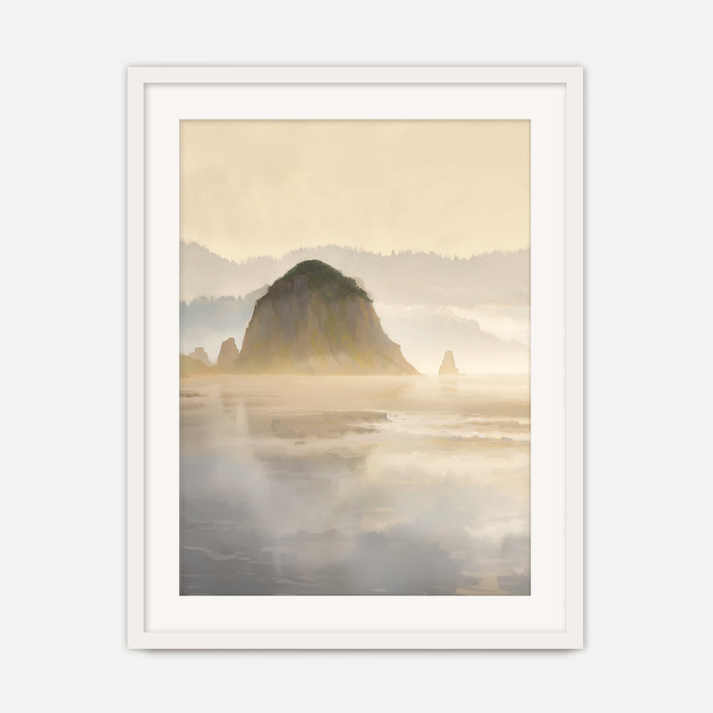 Misty Morning at Canyon Beach No1 - Sage and Rose Prints