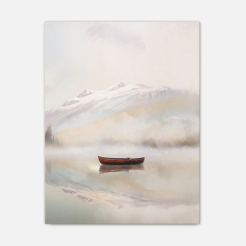 Misty Lake Painting No1 - Sage and Rose Prints