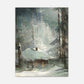 Cozy Cabin Winter Landscape Art - Sage and Rose Prints