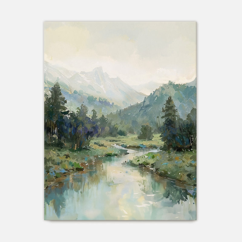 Rocky Mountain River Valley No1 - Sage and Rose Prints