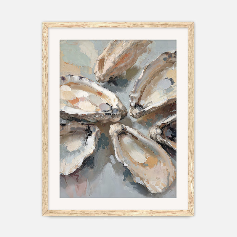 Oyster Shells Painting No1 - Sage and Rose Prints