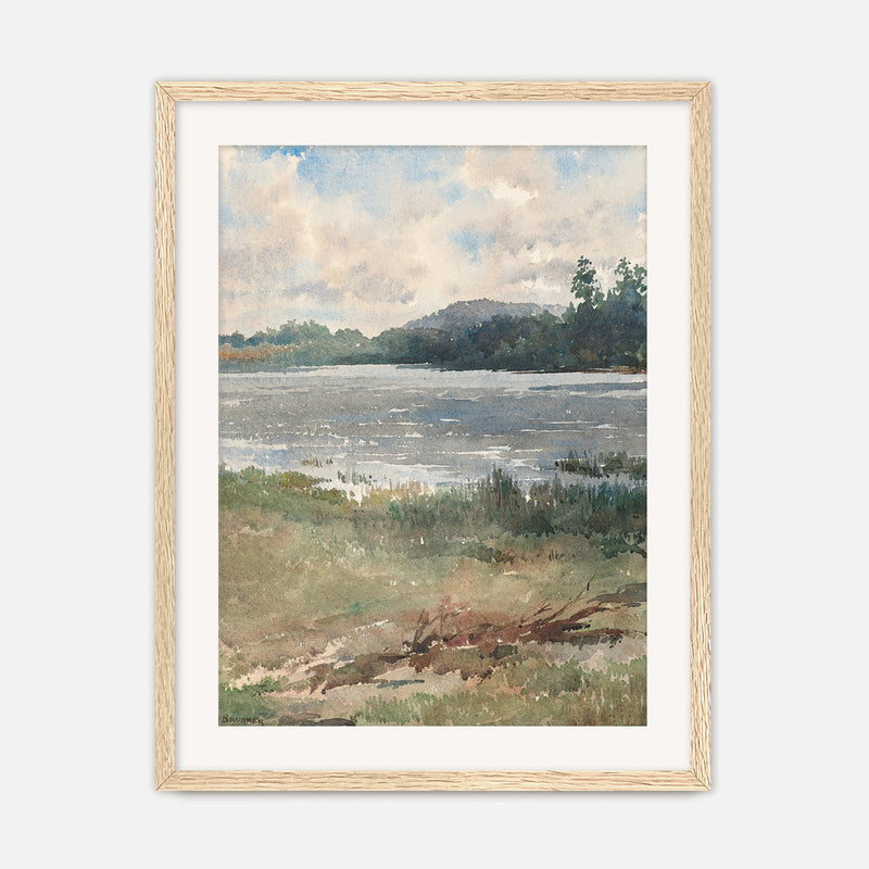 Peaceful Lake Painting - Sage and Rose Prints
