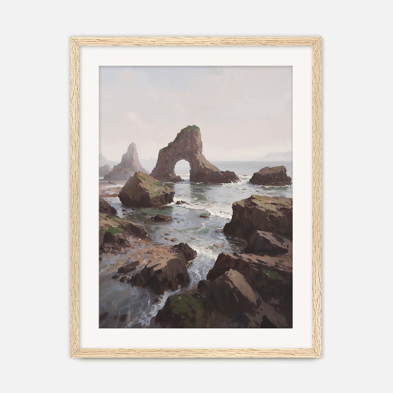 Coastal Rock Arches No1 - Sage and Rose Prints