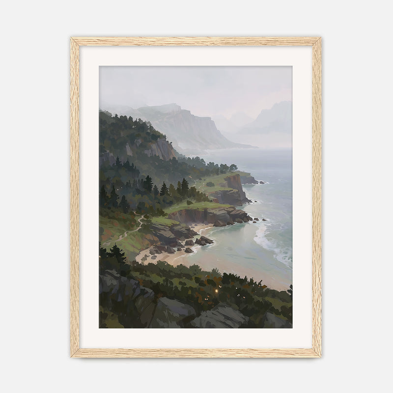 Pacific Coast Painting No1 - Sage and Rose Prints