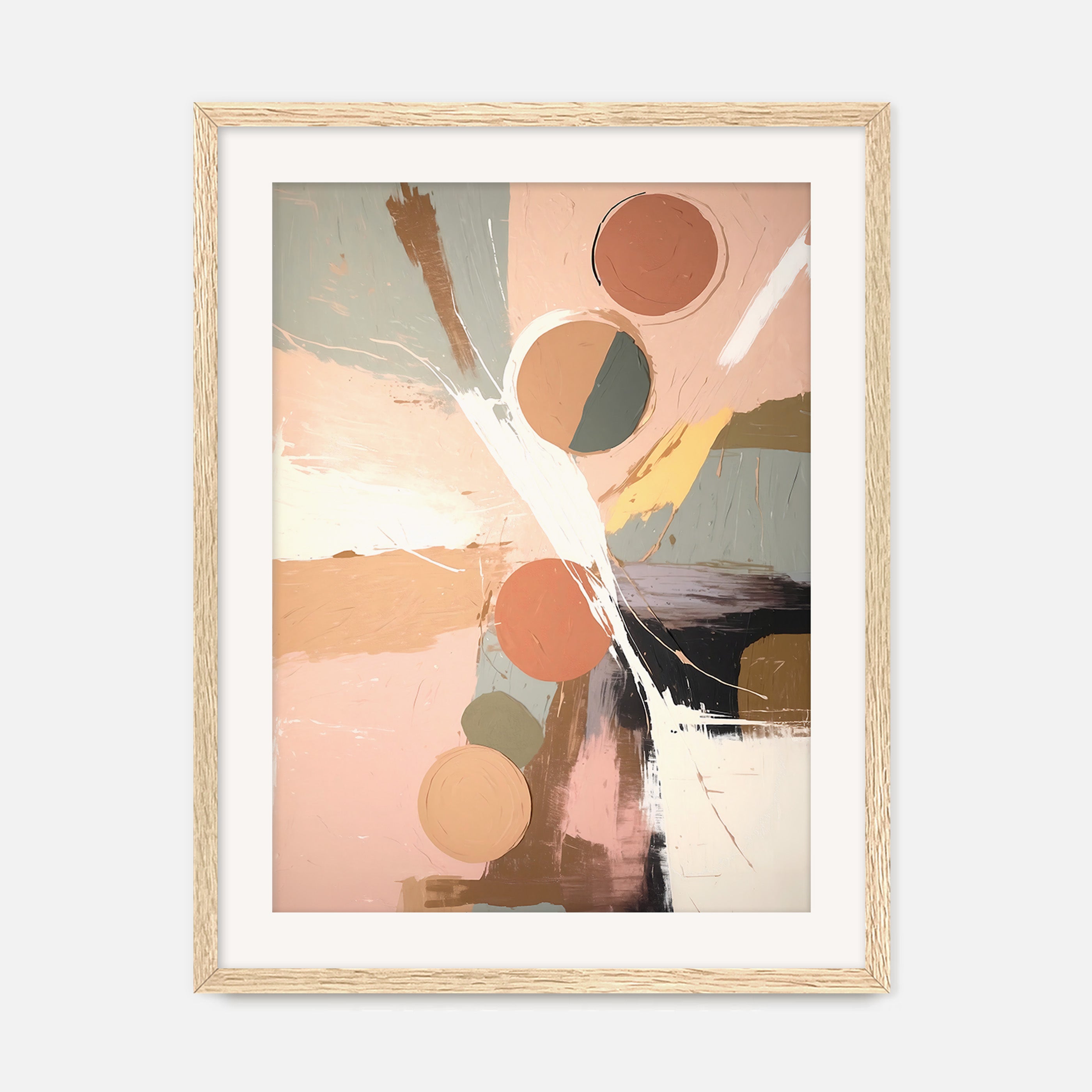 Abstract Modern Art 23-1v - Sage and Rose Prints