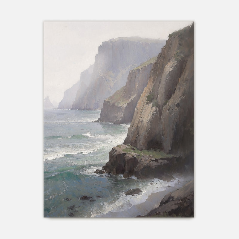 Misty Cliffs Painting No1 - Sage and Rose Prints