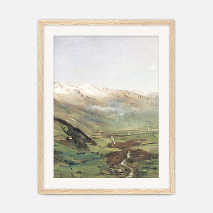 Sunny Mountain Valley Oil Painting No1 - Sage and Rose Prints