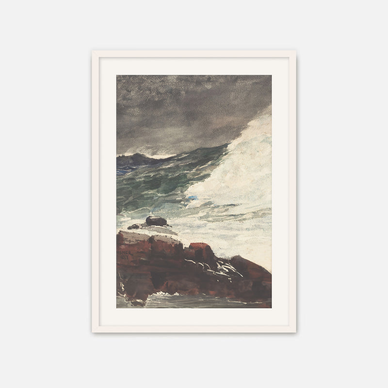 Moody Ocean in Shades of Pewter No1 - Sage and Rose Prints