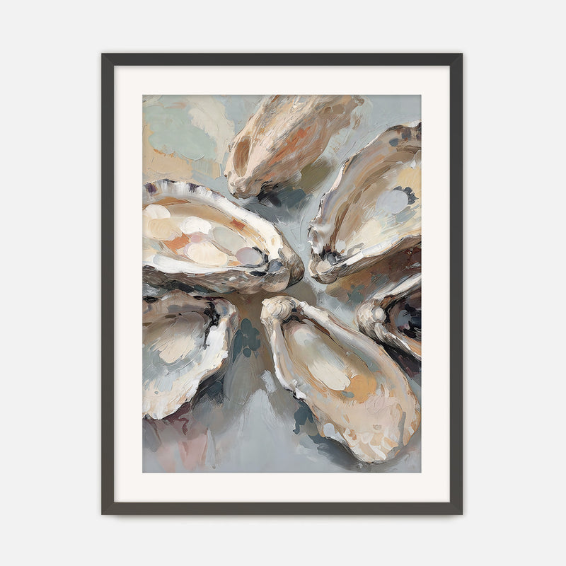 Oyster Shells Painting No1 - Sage and Rose Prints