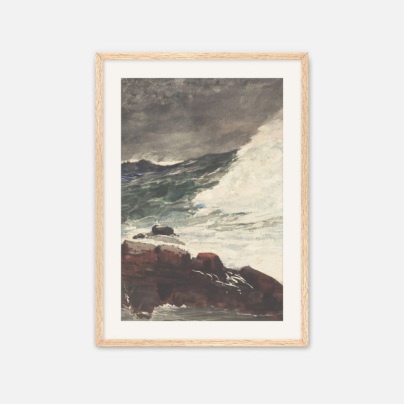 Moody Ocean in Shades of Pewter No1 - Sage and Rose Prints