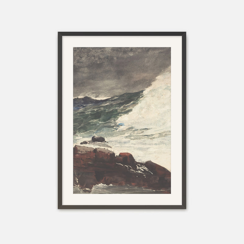 Moody Ocean in Shades of Pewter No1 - Sage and Rose Prints