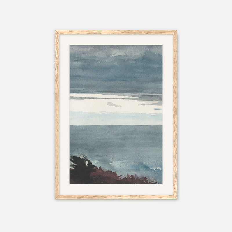 Slate Blue Seascape Print No1 - Sage and Rose Prints