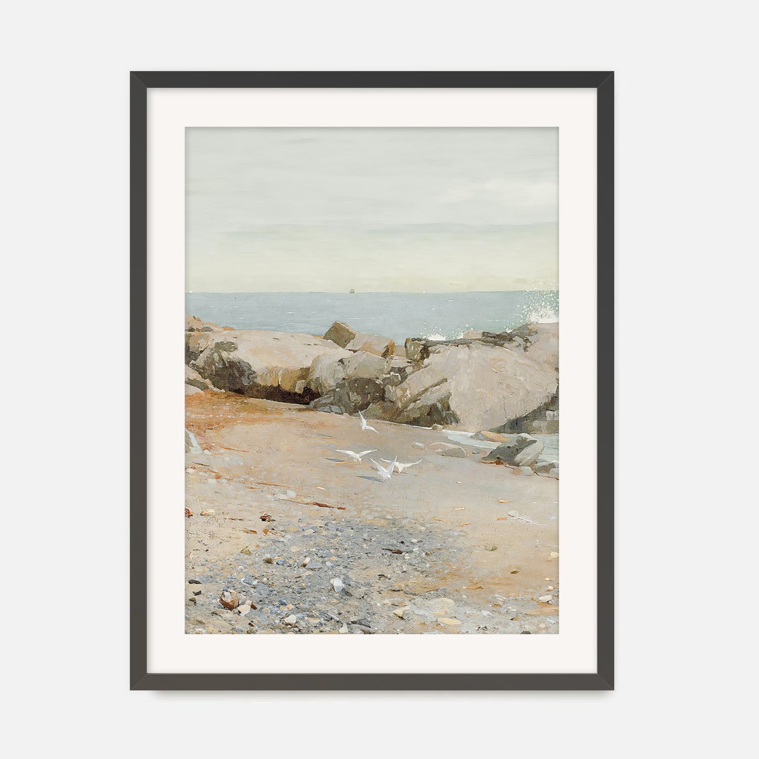 Coastal Package - Medium Vertical Art D 1v-13 - Sage and Rose Prints