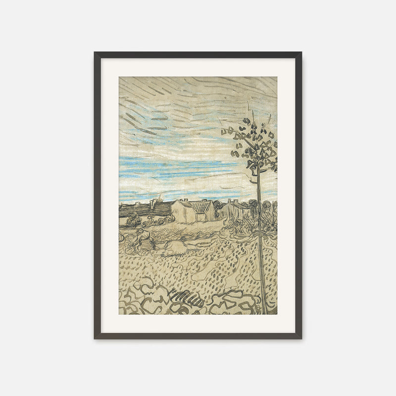 Wheat Field Painted by Vincent Van Gough - Sage and Rose Prints