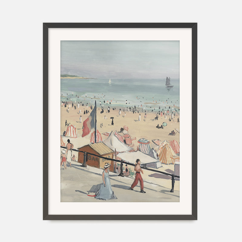 Beach Watercolor Painting - Sage and Rose Prints