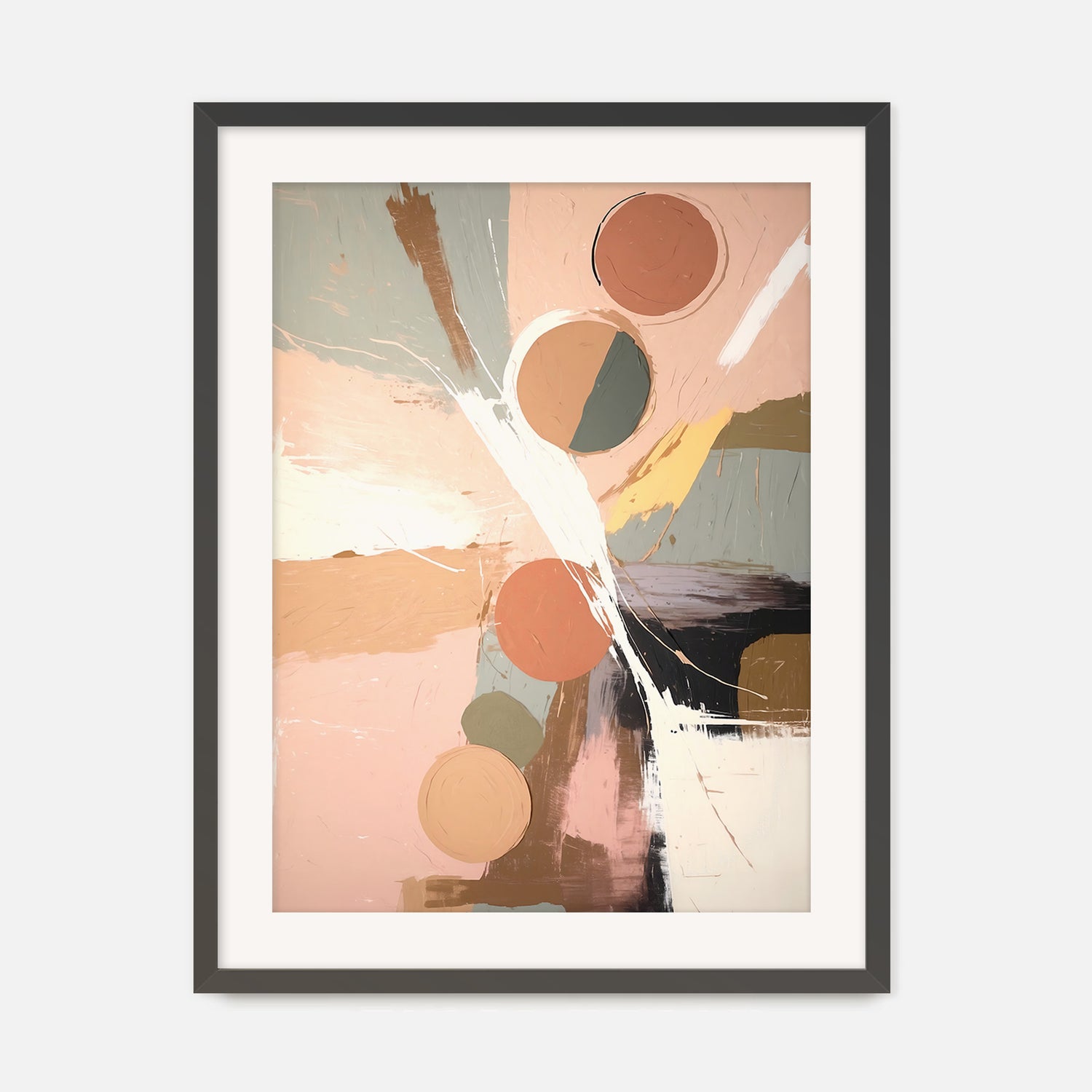 Abstract Modern Art 23-1v - Sage and Rose Prints