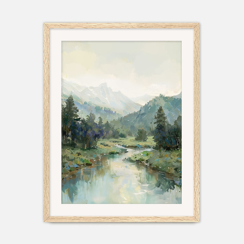 Rocky Mountain River Valley No1 - Sage and Rose Prints
