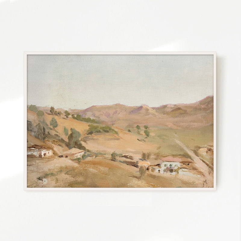 Vintage Desert Landscape Print - Sage and Rose Prints