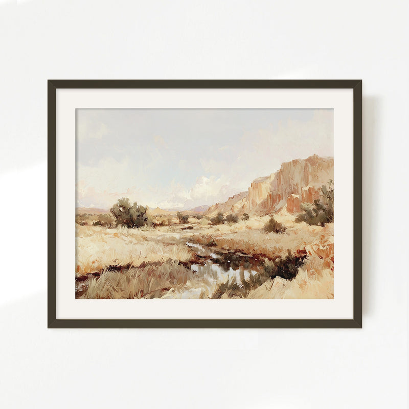 Desert Landscape in Burnt Orange and Tan - Sage and Rose Prints