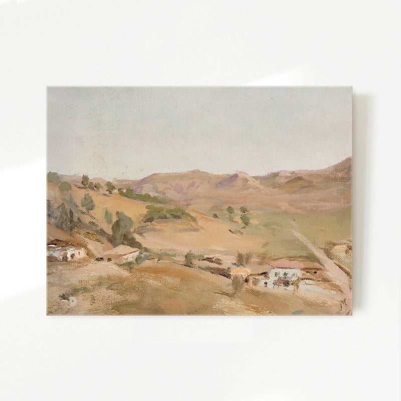 Vintage Desert Landscape Print - Sage and Rose Prints