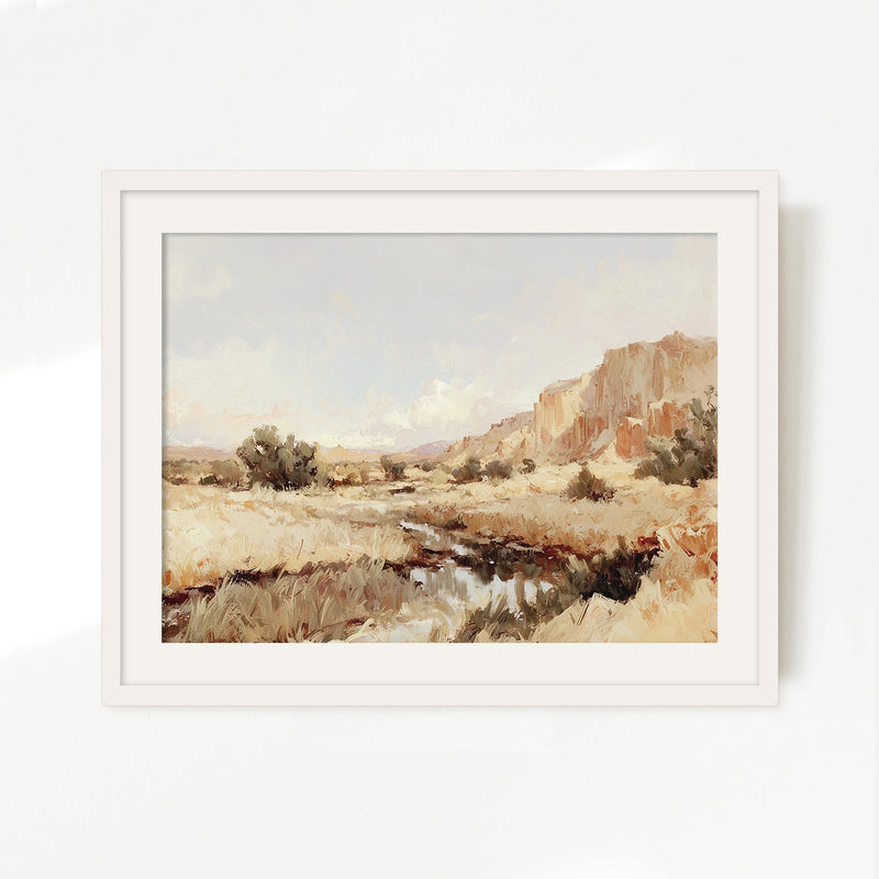 Desert Landscape in Burnt Orange and Tan - Sage and Rose Prints