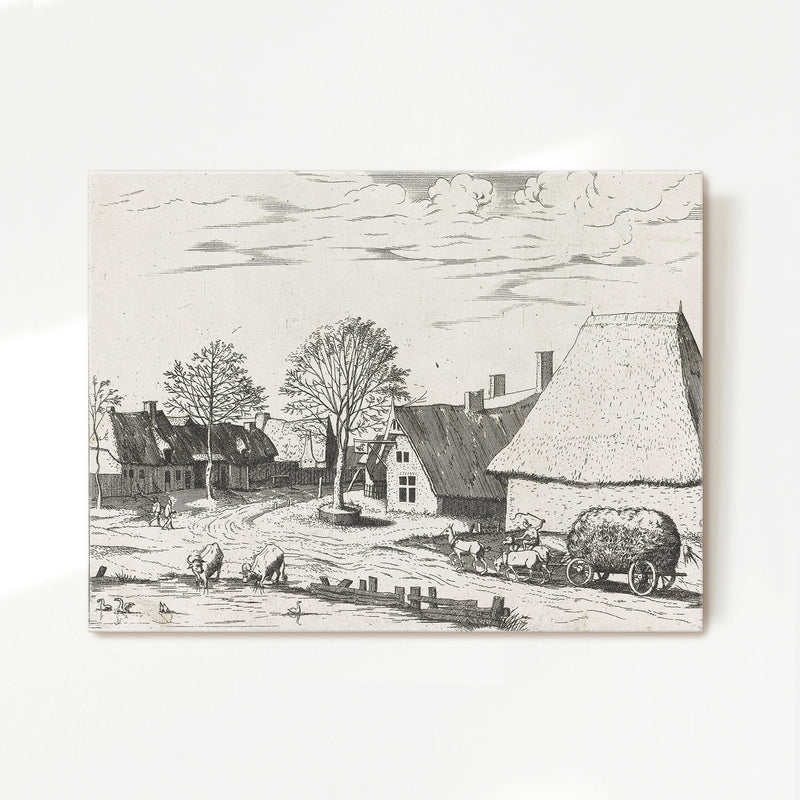 Cottagecore Black and White Illustration - Sage and Rose Prints