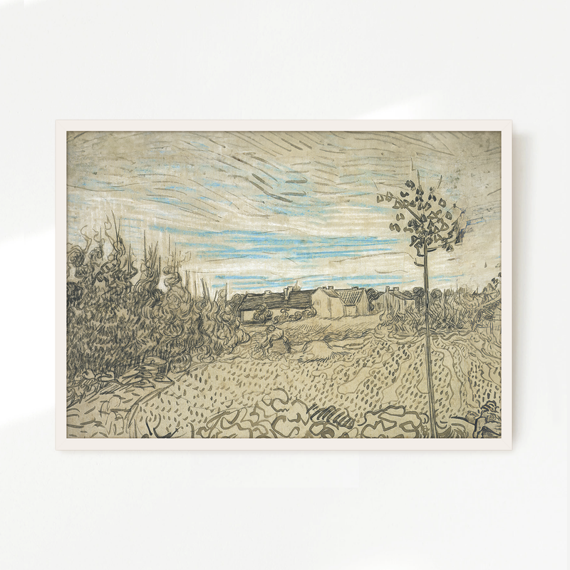 Wheat Field Painted by Van Gough - Sage and Rose Prints