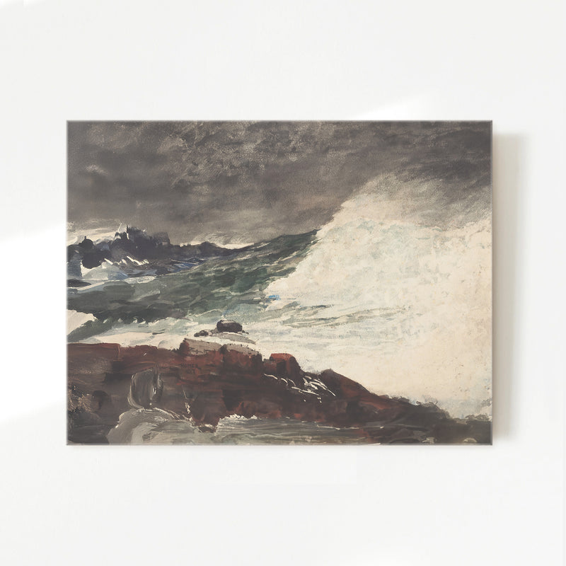 Moody Ocean in Shades of Pewter No2 - Sage and Rose Prints