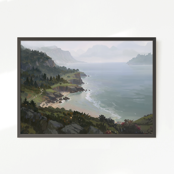 Airbnb Wall Art. Pacific Northwest Painting for a coastal Airbnb