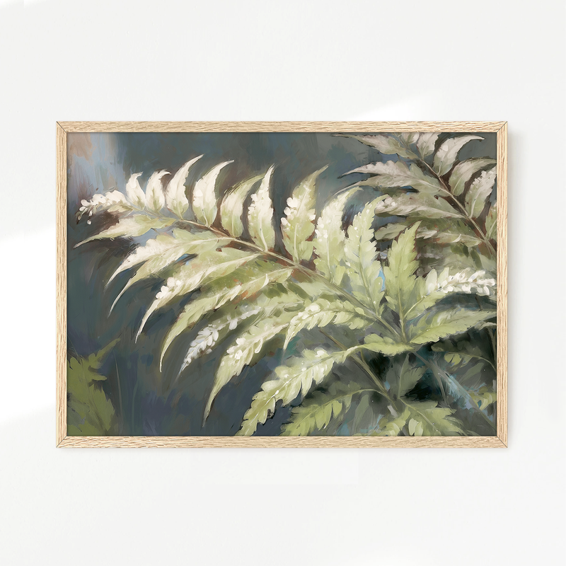 Fern Forest Leaf Botanical Art No2 - Sage and Rose Prints