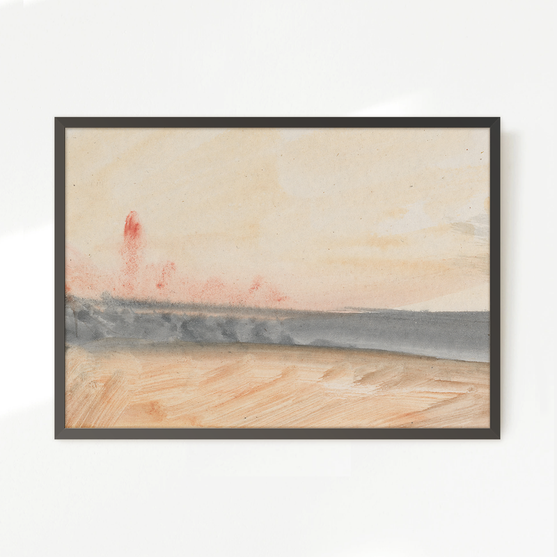 Simple Abstract Coastal Landscape - Sage and Rose Prints